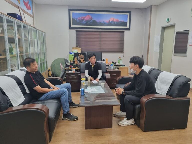 굴착기 국비생 김도윤 은하수개발 대표 방문 면접 