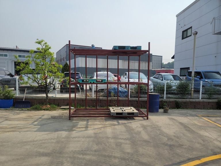 1실습장 지게차 상하차 다이 완성하다