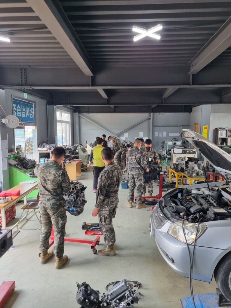 2022년 전반기 국기능 정비 교육 중 